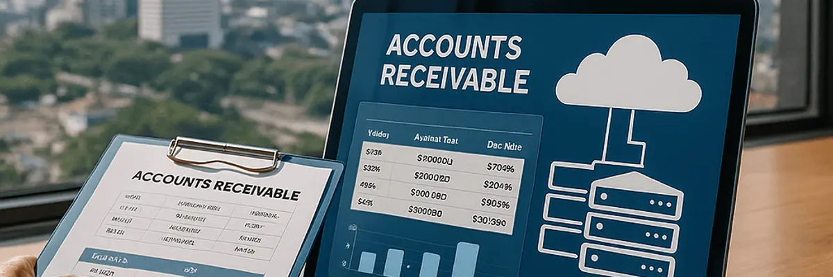 Illustration of accounts receivable management for the cloud services and hosting sector in Jakarta