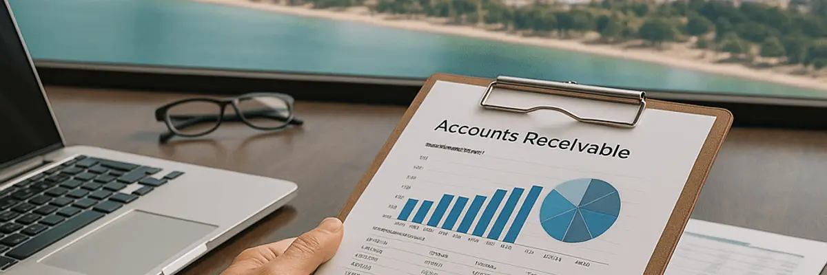 Illustration of accounts receivable management for large businesses in Abu Dhabi