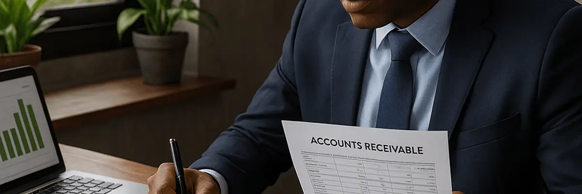 Illustration of accounts receivable management for the biofuel and biomass sector for large businesses in Accra