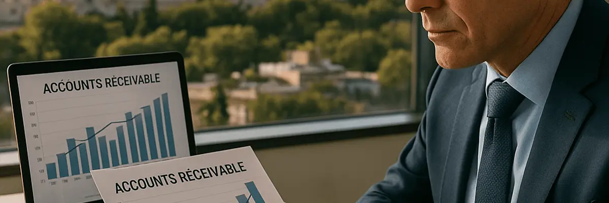 Illustration of accounts receivable management for large businesses for the internal audit department in Athens