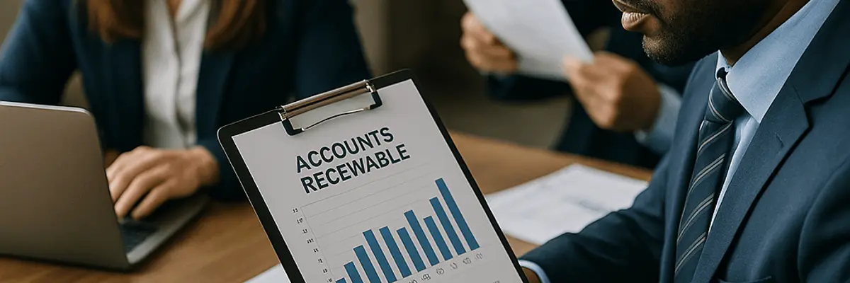 Illustration of accounts receivable management for the accounting and tax services sector for large businesses