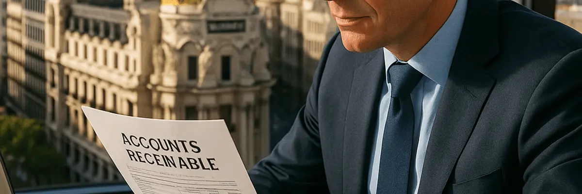 Illustration of accounts receivable management for large businesses in Madrid