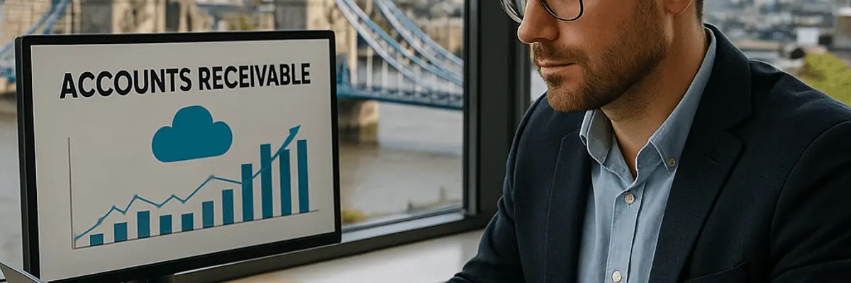Illustration of accounts receivable management for the cloud services and hosting sector for the founders in London