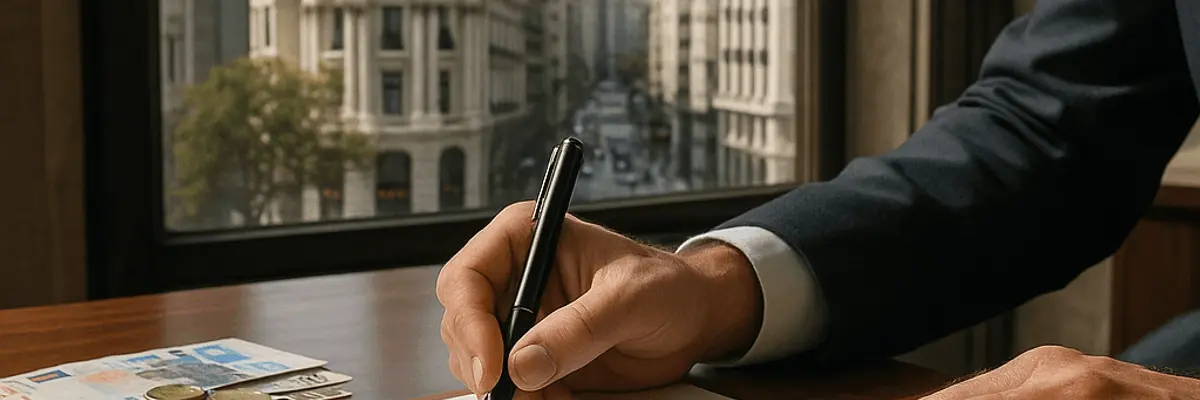 Illustration of accounts receivable management for the banking and lending services sector in Madrid
