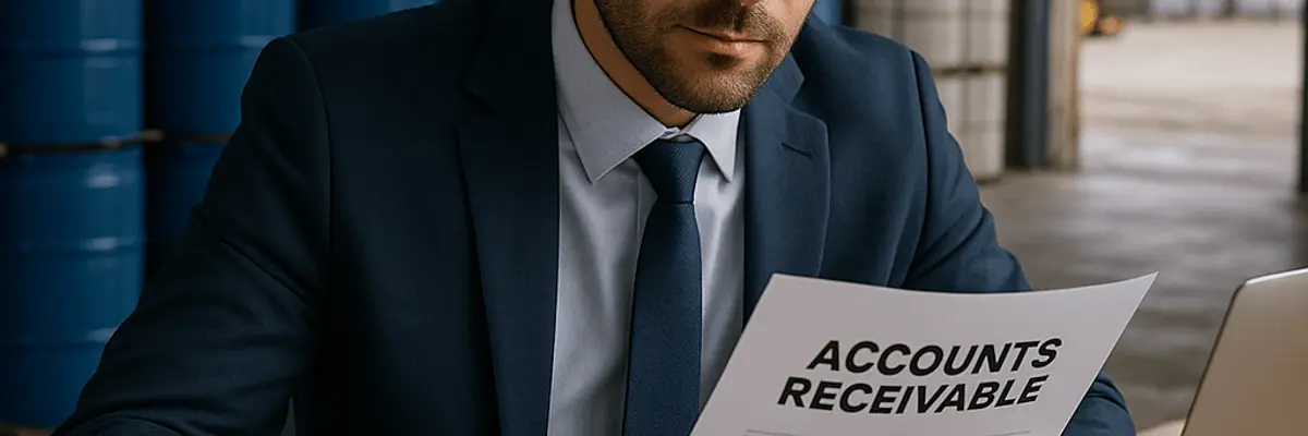 Illustration of accounts receivable management for the chemical distribution sector in Madrid