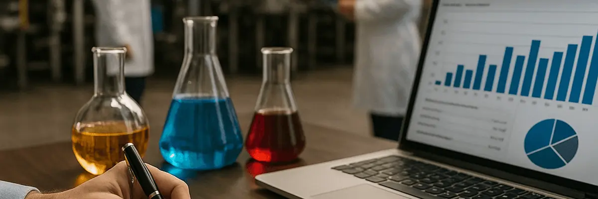 Illustration of accounts receivable management for the chemicals sector in Madrid