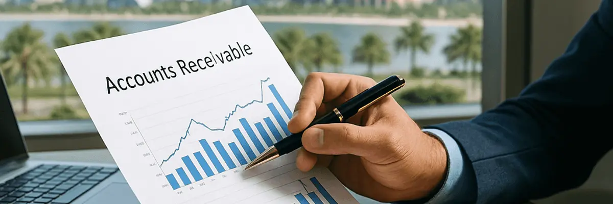 Illustration of accounts receivable management for medium businesses in Abu Dhabi