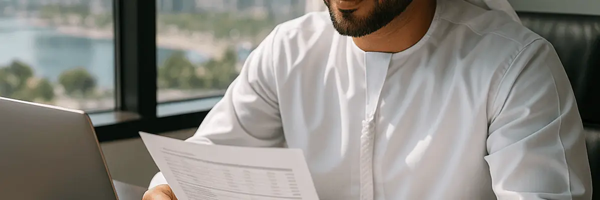 Illustration of accounts receivable management for the commercial banking services sector for medium businesses in Abu Dhabi