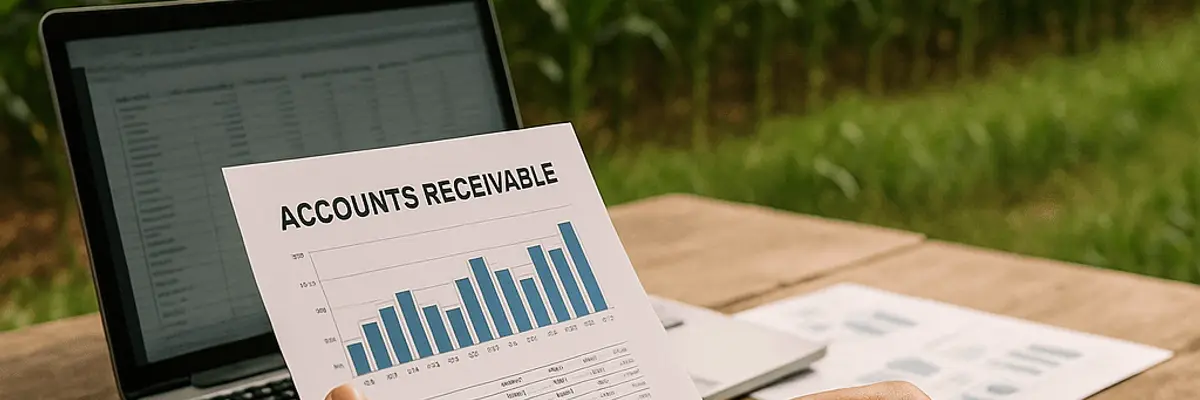 Illustration of accounts receivable management for the agriculture and agribusiness sector for medium businesses