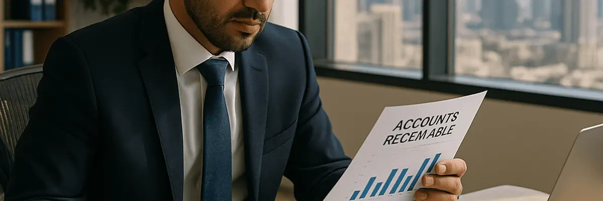 Illustration of accounts receivable management for medium businesses for the internal audit department in Dubai