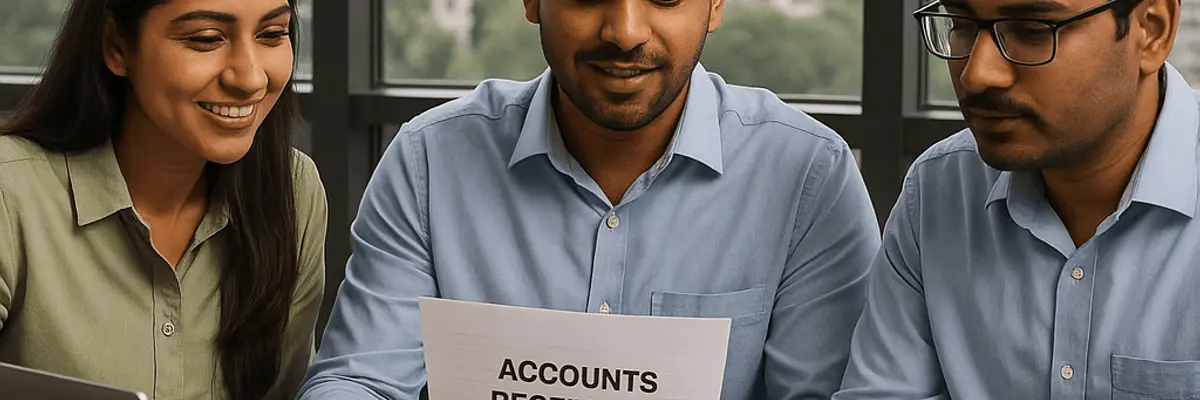 Illustration of accounts receivable management for medium businesses for the accounts payable team in Mumbai