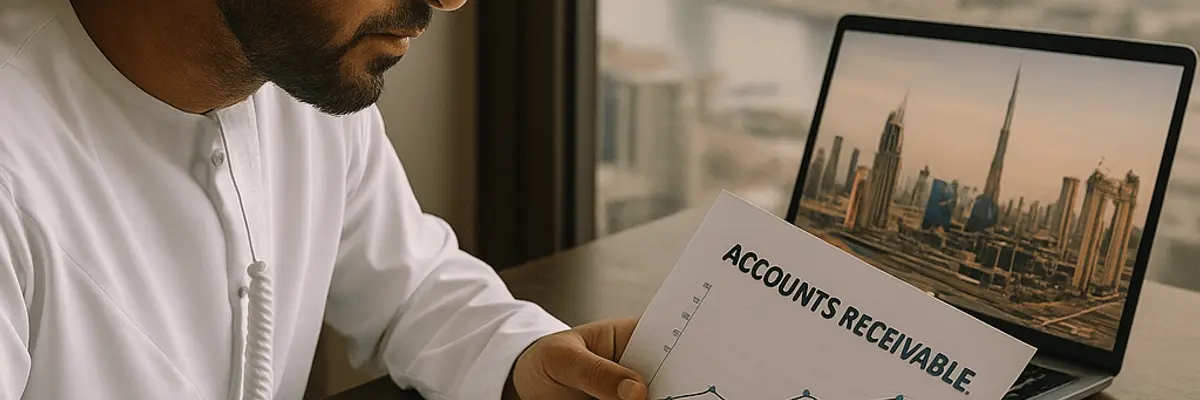 Illustration of accounts receivable management for the aerospace and defense sector for micro businesses in Dubai