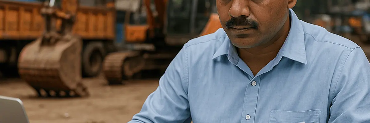 Illustration of accounts receivable management for the construction equipment suppliers sector for micro businesses in Mumbai