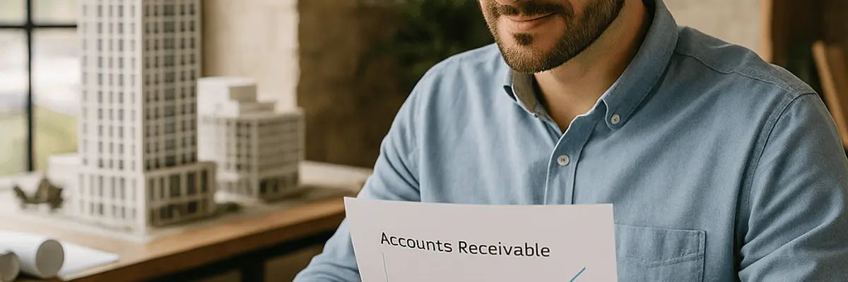 Illustration of accounts receivable management for the architecture firms sector for scale up for the payroll team in Abha