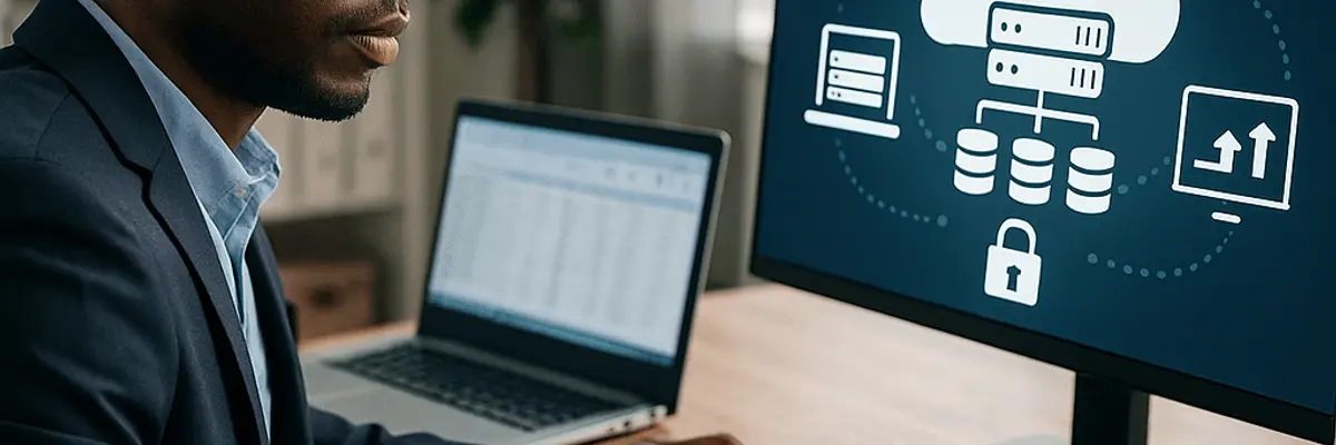 Illustration of accounts receivable management for the cloud services and hosting sector for small businesses in Abidjan