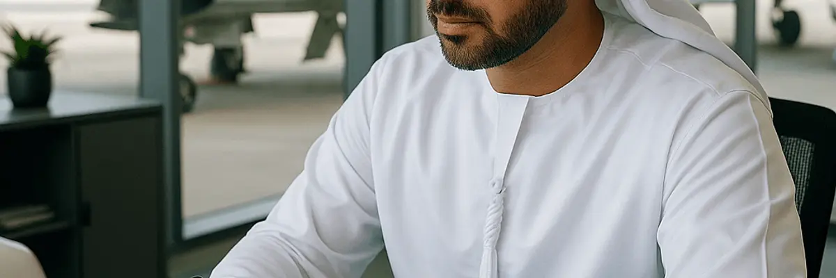 Illustration of accounts receivable management for the aerospace and defense sector for small businesses in Abu Dhabi