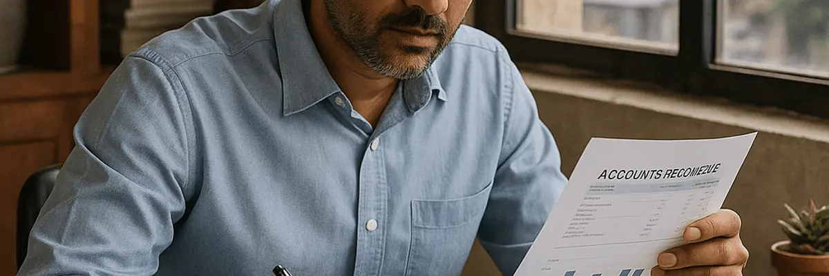 Illustration of accounts receivable management for small businesses for the founders in Ahmedabad