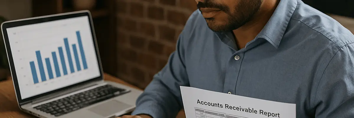 Illustration of accounts receivable management for small businesses for the payroll team in Baghdad