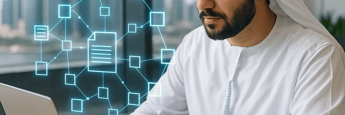 Illustration of accounts receivable management for the blockchain technology sector for startup in Abu Dhabi