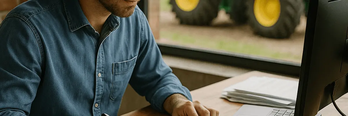Illustration of accounts receivable management for the agricultural equipment and services sector for startup