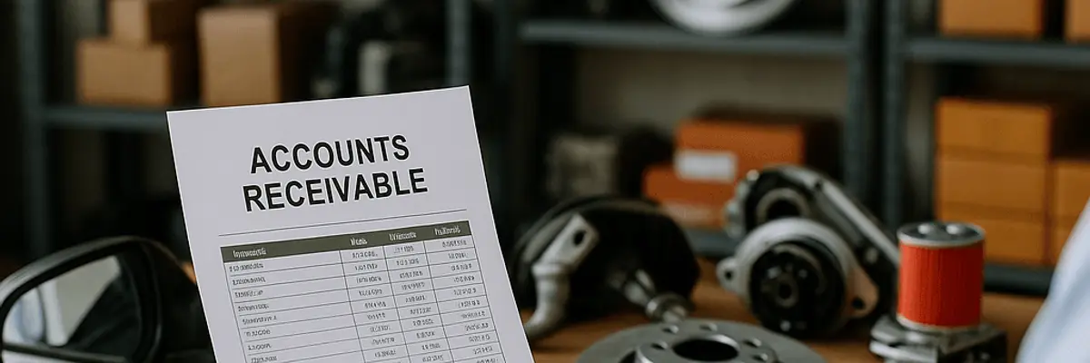 Illustration of accounts receivable management for the auto dealership supplies sector for startup in Ahmedabad