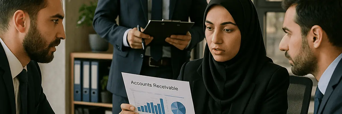 Illustration of accounts receivable management for the banking and lending services sector for startup in Ahvaz
