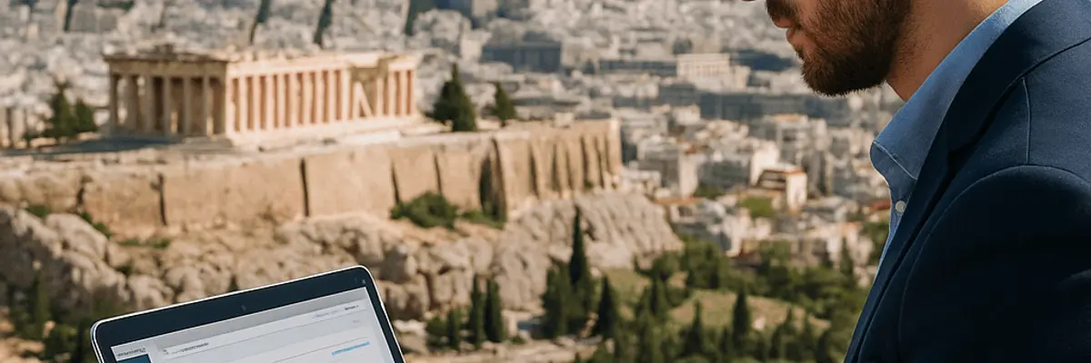 Illustration of accounts receivable management for the cloud services and hosting sector for startup in Athens