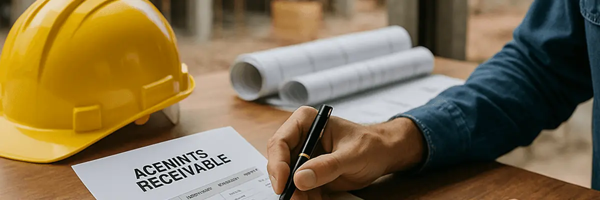 Illustration of accounts receivable management for the construction sector for startup in Athens