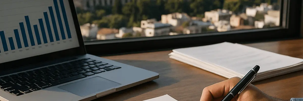 Illustration of accounts receivable management for startup in Athens