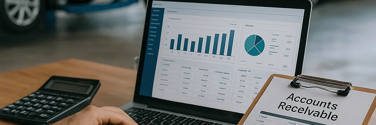 Illustration of accounts receivable management for the automotive sector for startup