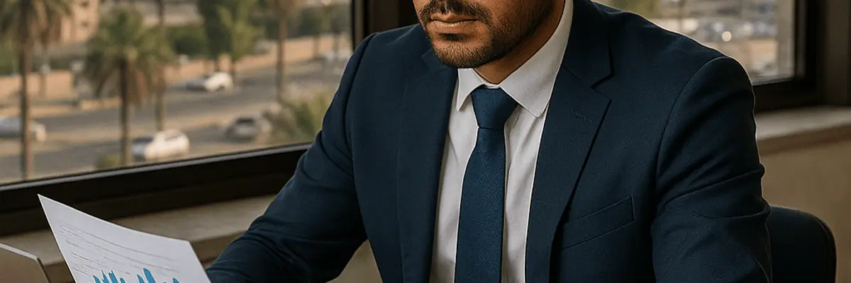 Illustration of accounts receivable management for startup in Baghdad