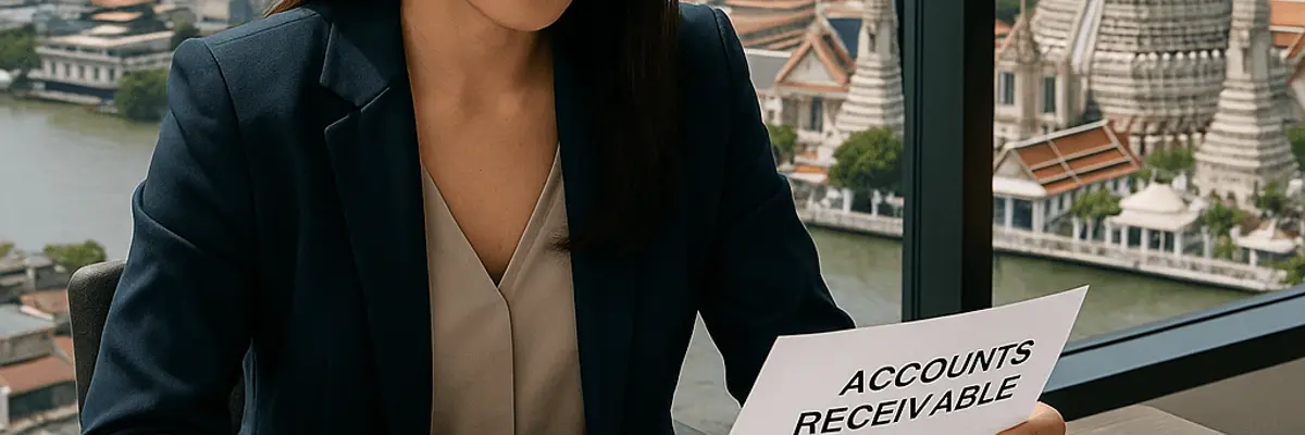 Illustration of accounts receivable management for startup in Bangkok
