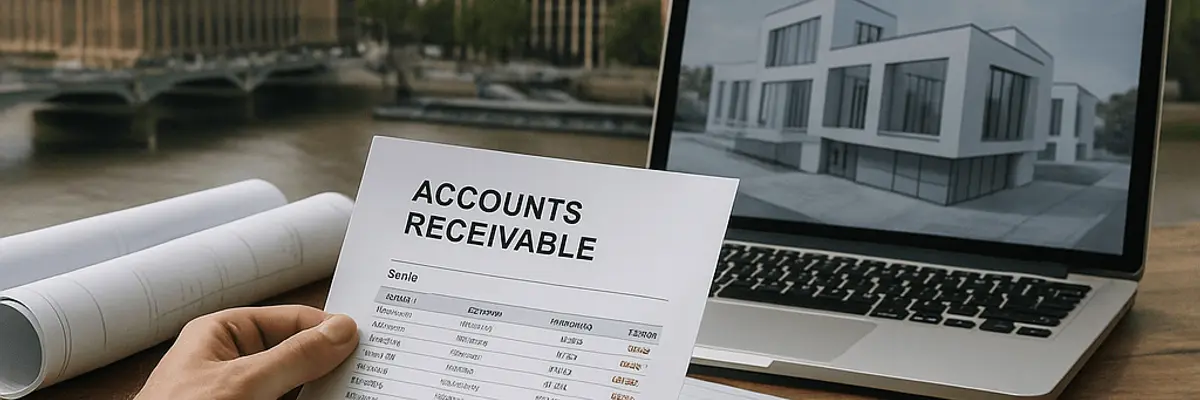 Illustration of accounts receivable management for the architecture firms sector for startup in London