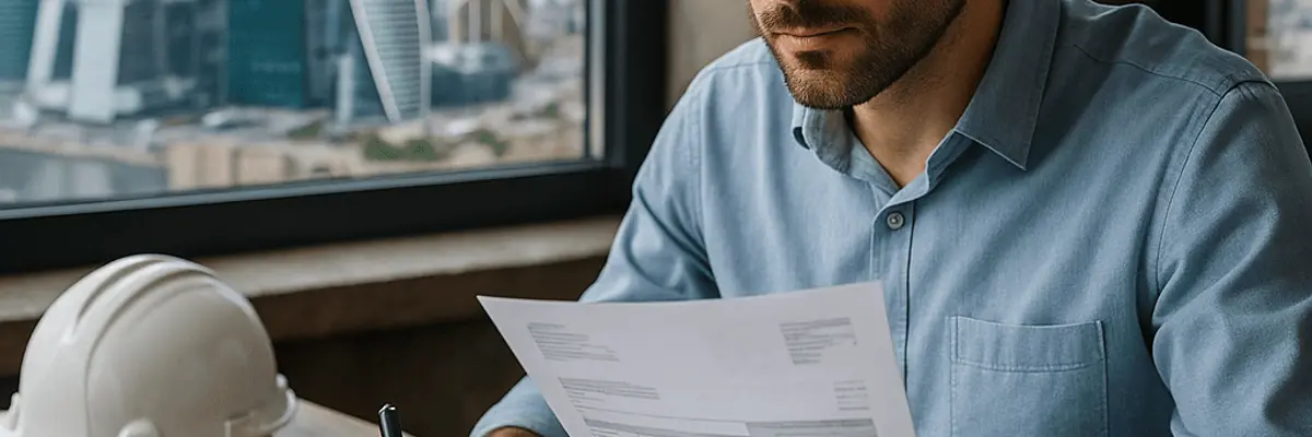Illustration of accounts receivable management for the construction sector for startup in Moscow