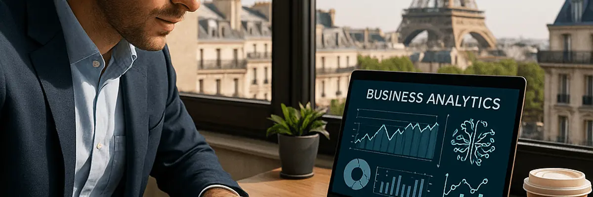 Illustration of accounts receivable management for the business analytics and ai sector for startup in Paris
