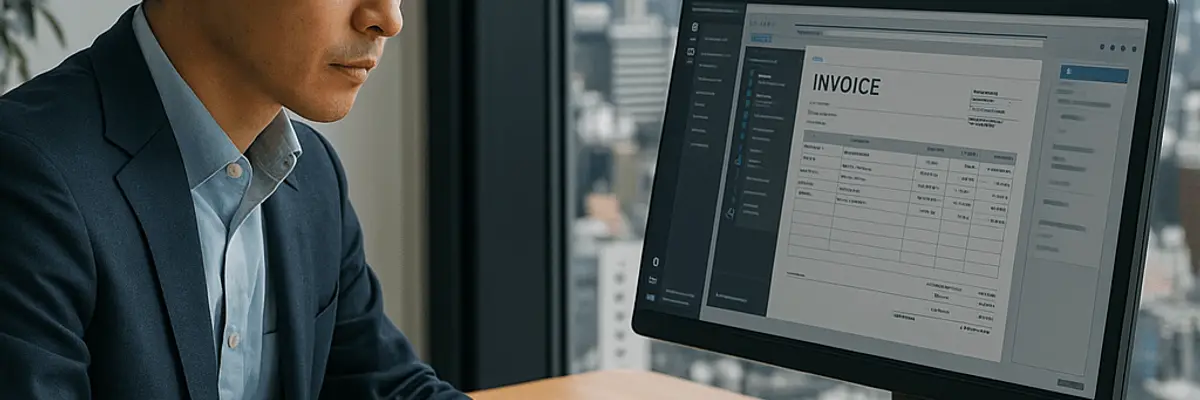 Illustration of accounts receivable management for the automated invoice processing sector for startup in Tokyo