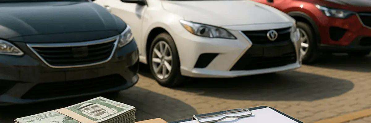 Illustration of business financing for the auto dealership supplies sector in Abha