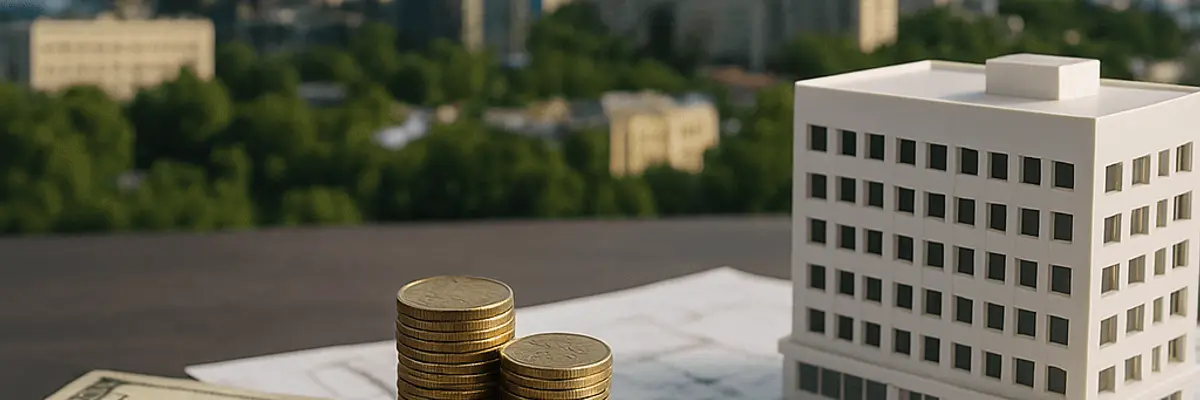 Illustration of business financing for the architecture firms sector in Almaty