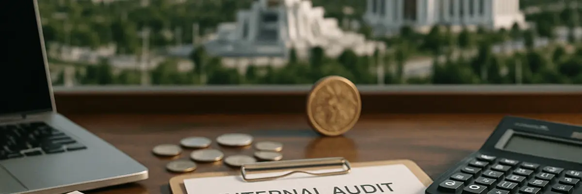 Illustration of business financing for the internal audit department in Ashgabat