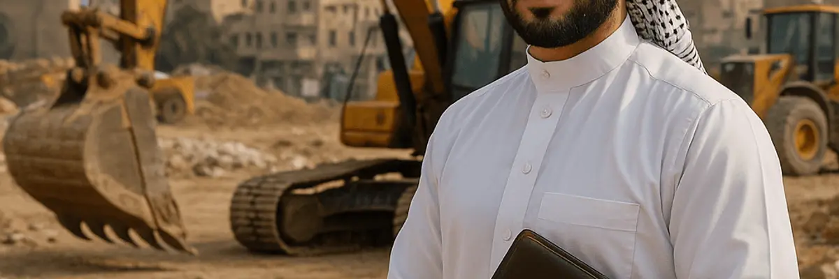 Illustration of business financing for the construction equipment suppliers sector for the founders in Baghdad