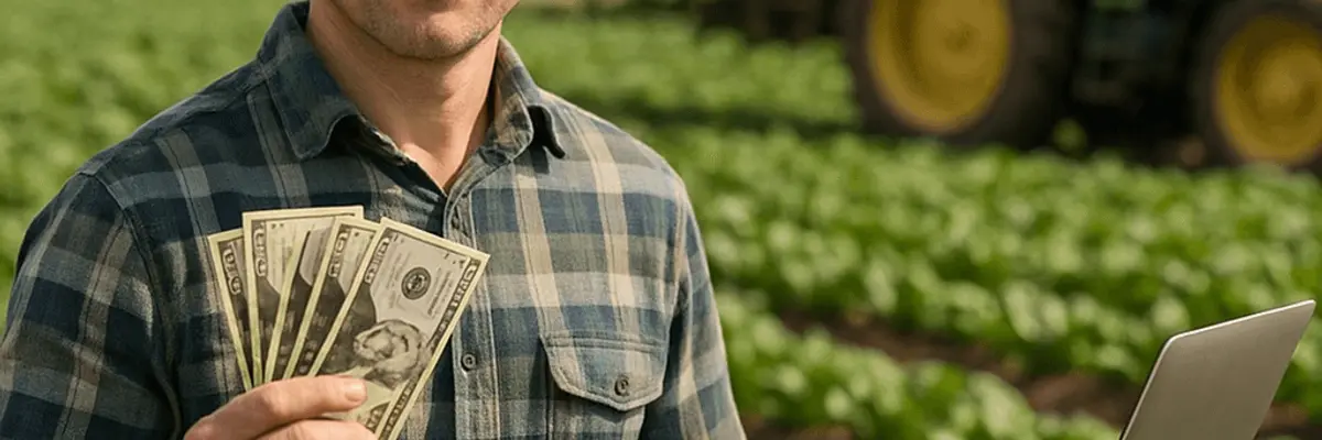 Illustration of business financing for the agriculture and agribusiness sector for the business owners