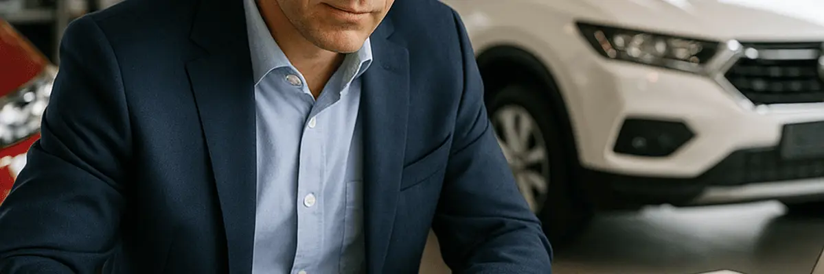 Illustration of business financing for the auto dealership supplies sector for the business owners