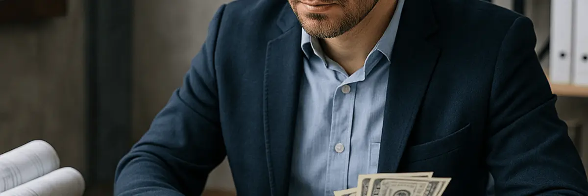 Illustration of business financing for the architecture firms sector for enterprise