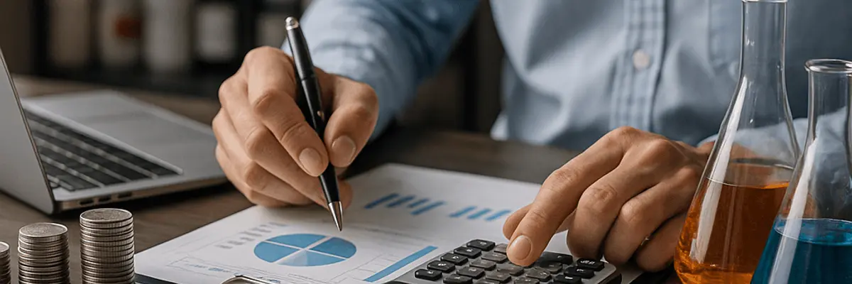 Illustration of business financing for the chemical distribution sector for the internal audit department