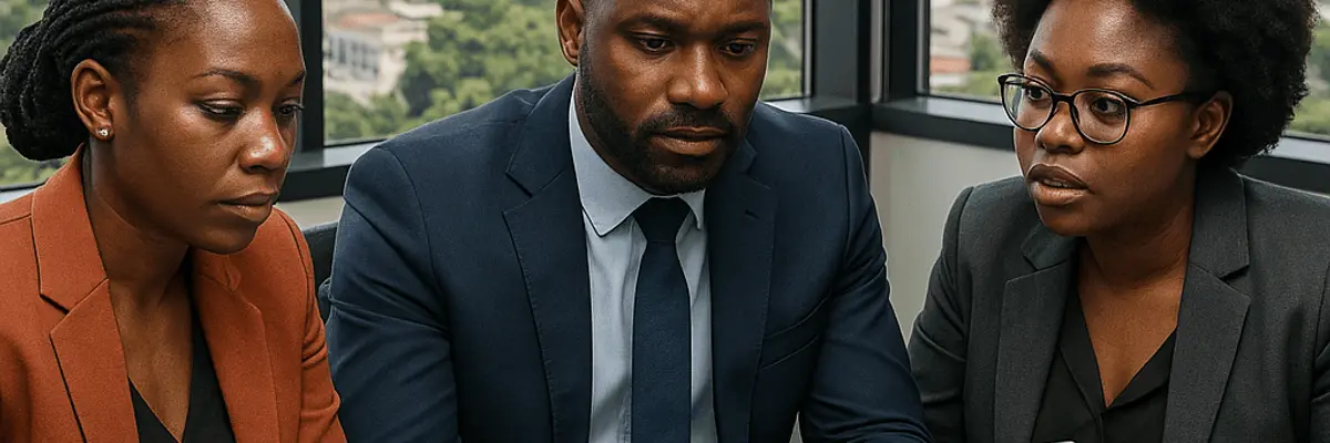 Illustration of business financing for large businesses for the accounts receivable team in Abidjan