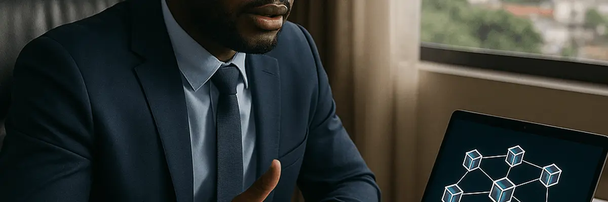 Illustration of business financing for the blockchain technology sector for large businesses in Abidjan