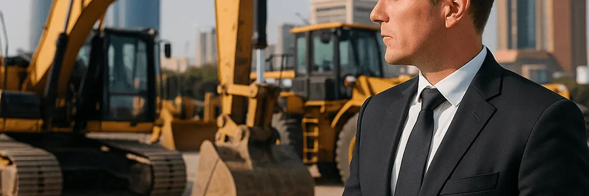 Illustration of business financing for the construction equipment suppliers sector for large businesses in Abu Dhabi