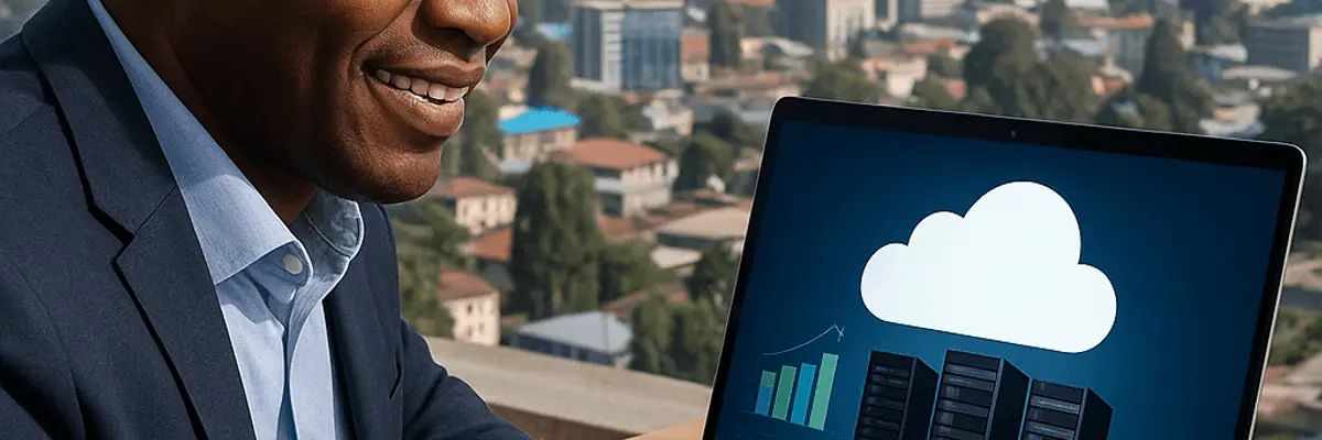 Illustration of business financing for the cloud services and hosting sector for large businesses in Addis Ababa