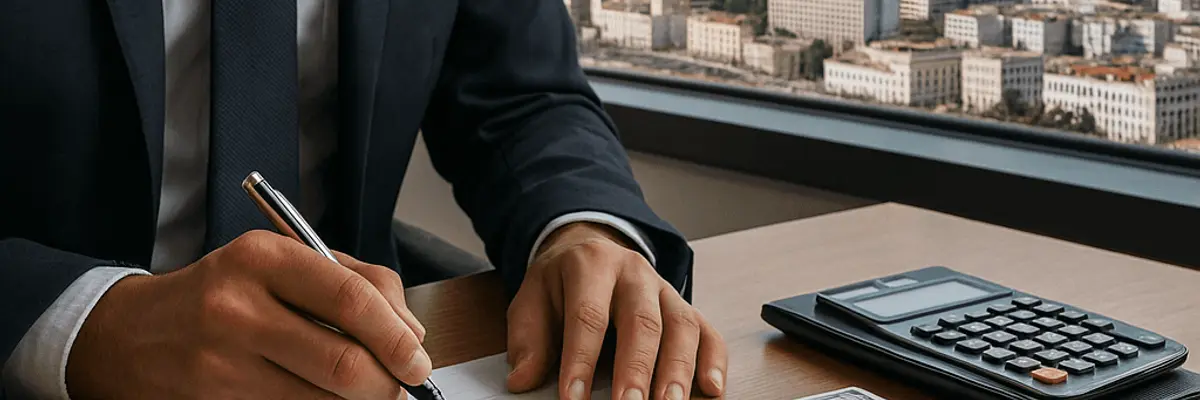 Illustration of business financing for large businesses in Algiers