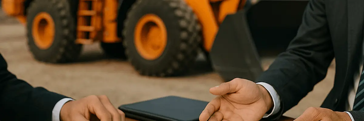Illustration of business financing for the construction equipment suppliers sector for large businesses in Ashgabat
